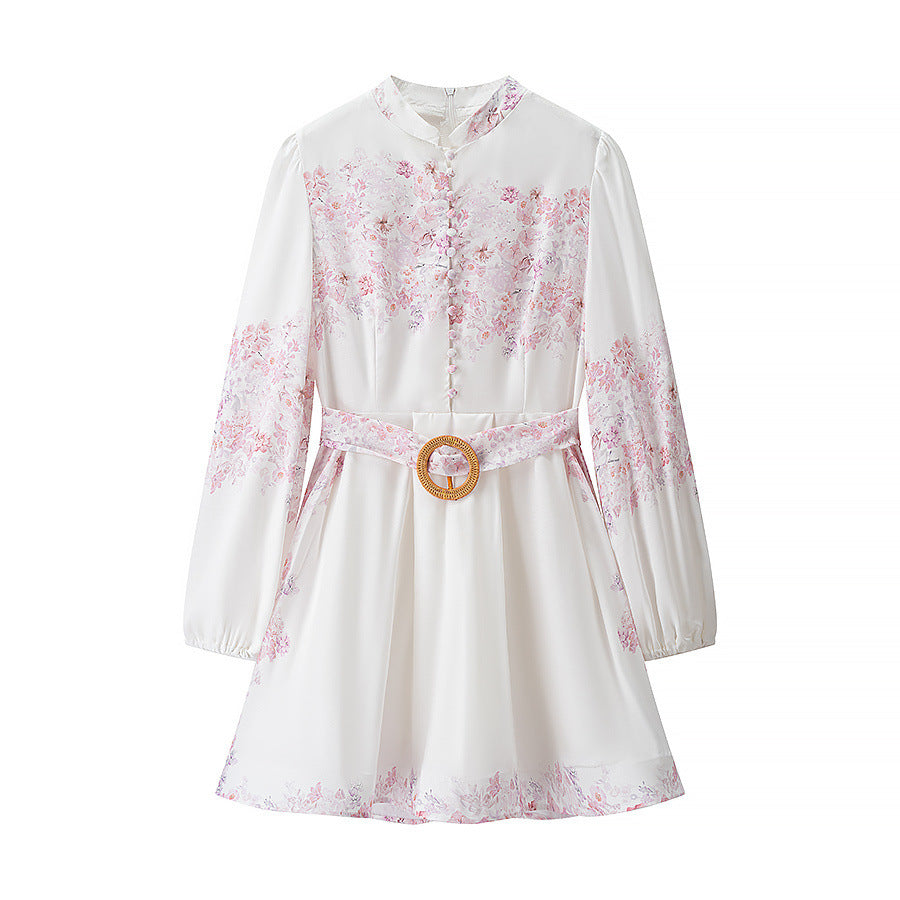 Spring New Arrival European and American-style Fashionable Minimalist Loose-fit Printed Dress