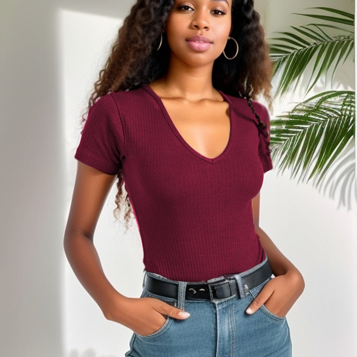 Sexy Slim-Fit Short-Sleeve Jumpsuit