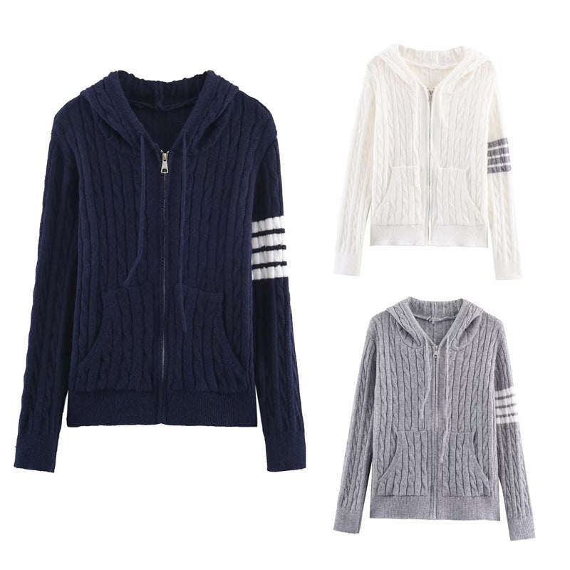 Women's Loose Casual Twist Hoodie Top