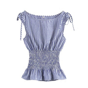 Waist-Controlled Top with 3D Effect