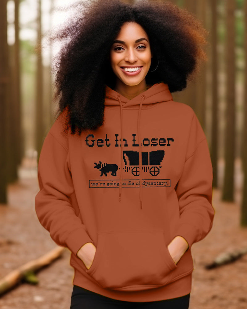 Women's 3D Printed Retro Art Long Sleeve Casual Hoodie