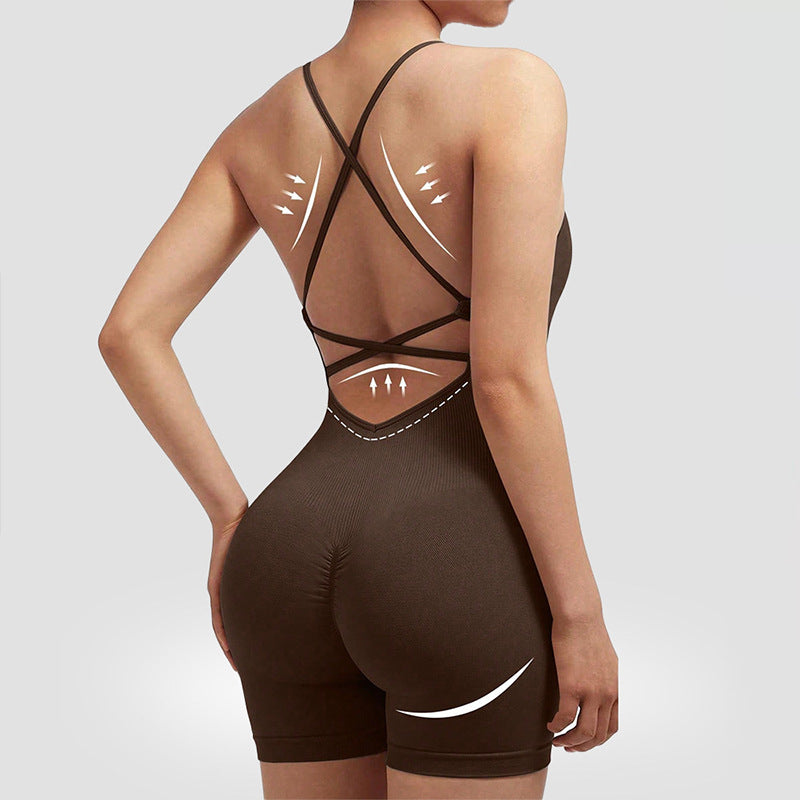 European And American-style Vest-style Yoga Bodysuit
