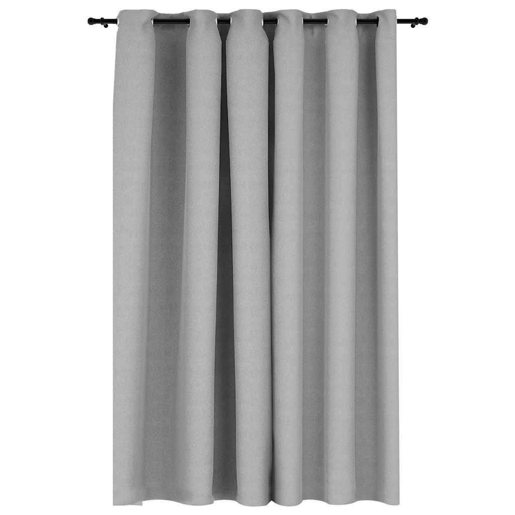 Blackout Curtain with Eyelets, Linen Look; Blackout Curtain with
