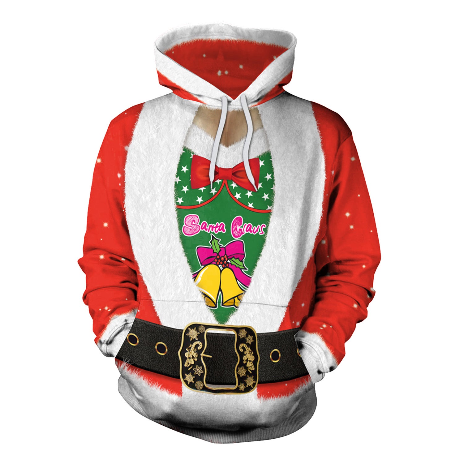 Festive Christmas Hooded Sweater Dress for Women