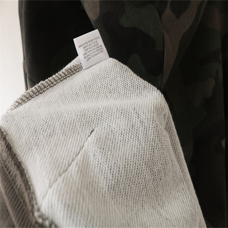 Women's Camouflage Cotton Plus Size Pullover Hoodie