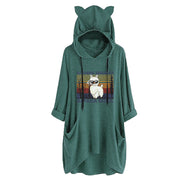 Cute Cat Ears Loose Pullover Sweatshirt