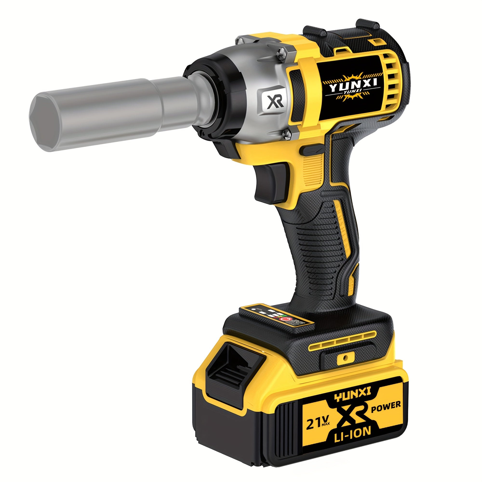 21V Cordless Impact Wrench Wireless Drill Kit, Brushless Electric Impact Gun Drill, Impact Wrench Drill, Equipped With 4000mAh Battery, Toolbox, Charger, Socket And Complete Accessories. Suitable...
