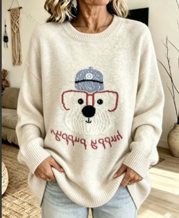 Women's Fashionable Long-sleeved Knitted Sweater
