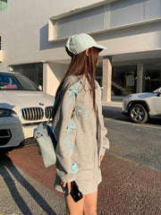 Plush Thickened Zip Hoodie with Warm Inner Lining