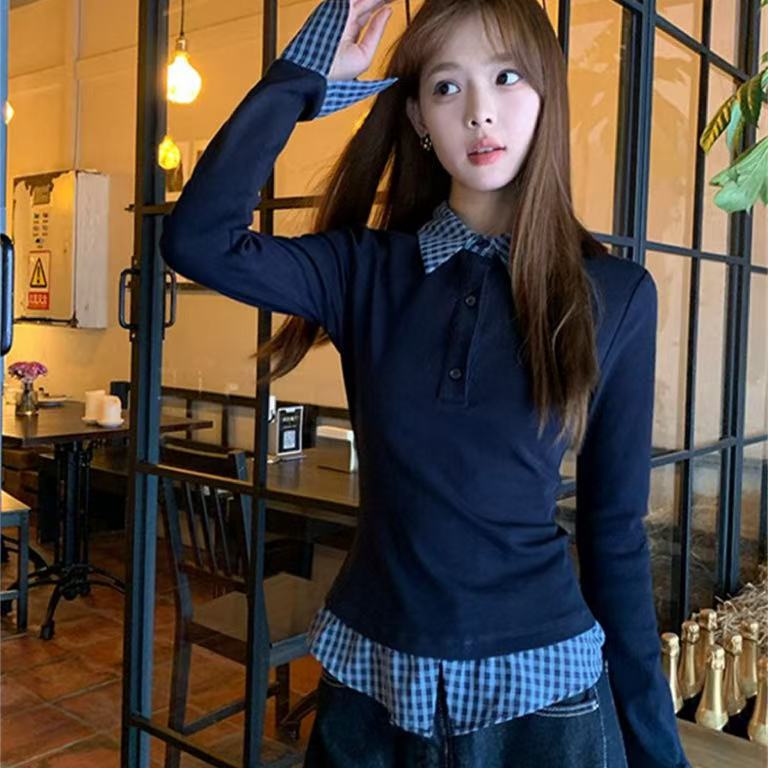 Women's Layered Look Slim-Fit Long-Sleeve Tee