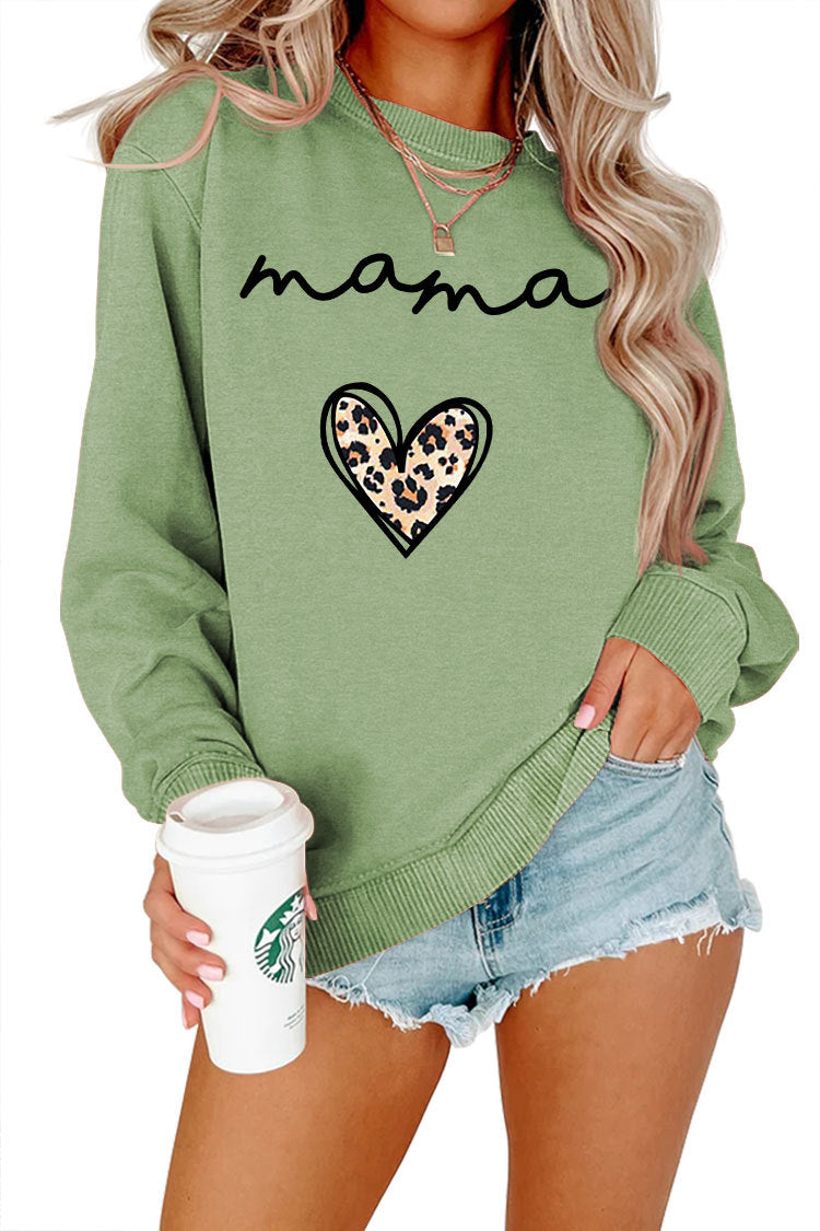 Plus Size Leopard Heart Fleece Hoodie