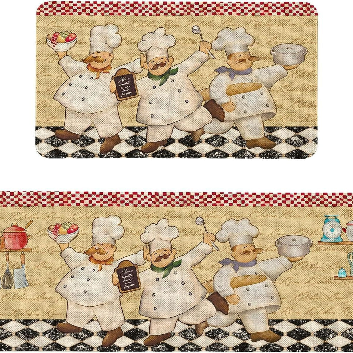 Retro-style Kitchen Floor Matstain-resistant Durable and Easy to Care for