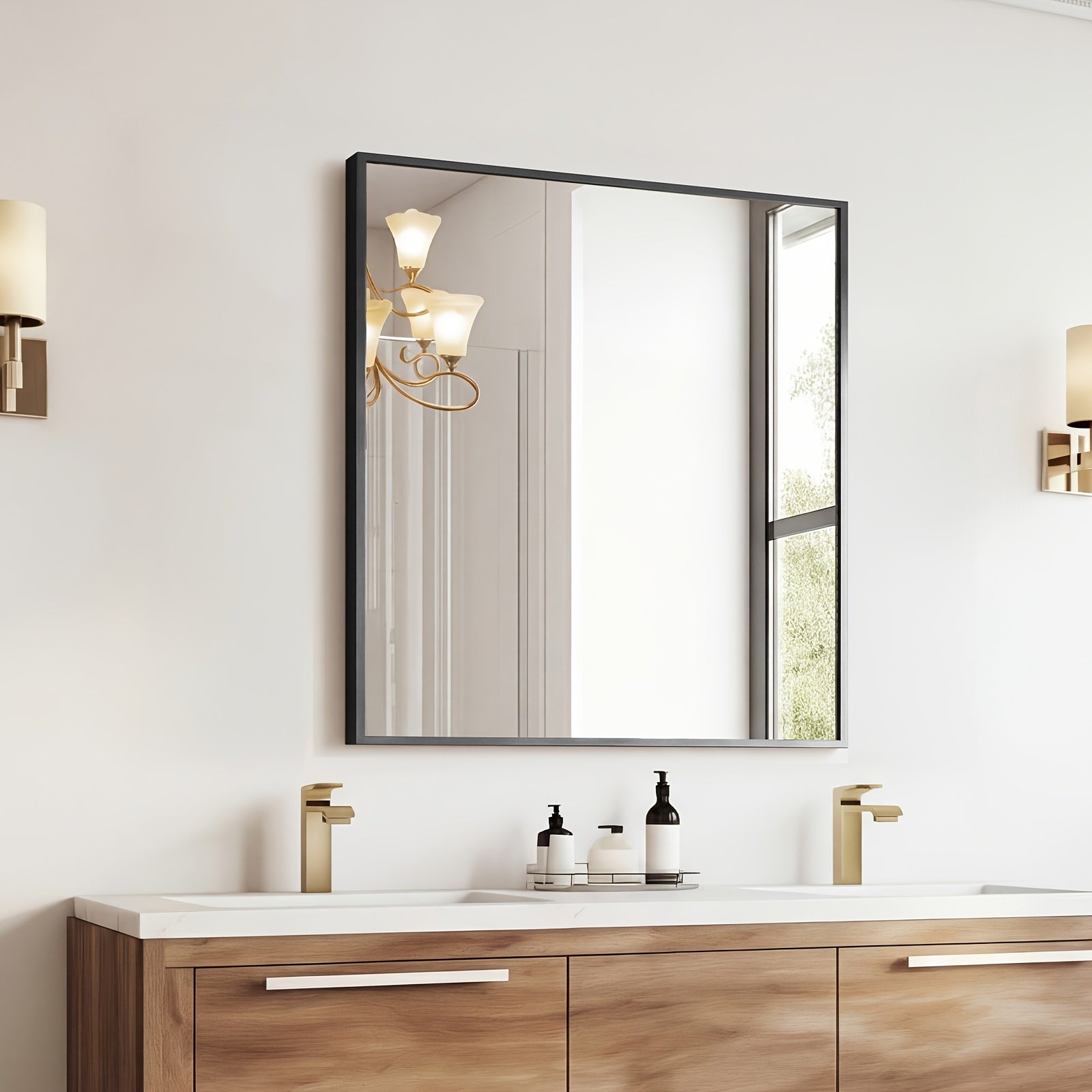 Right-Angle Bathroom and Bedroom Wall Mirror for Home Decor