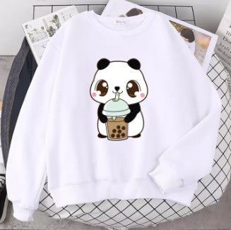 Plus Size Letter Print Loose Crewneck Pullover Sweatshirt