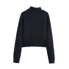 Ladies Bow Decorative Vest Pullover Sweaters