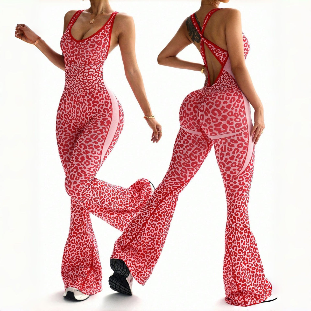 Cross-Back Beautiful Back Sexy One-Piece Yoga Pants