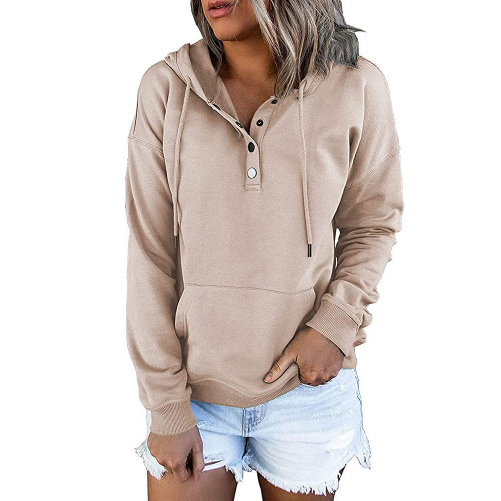 Women's Casual Hooded Sweatshirt with Pockets