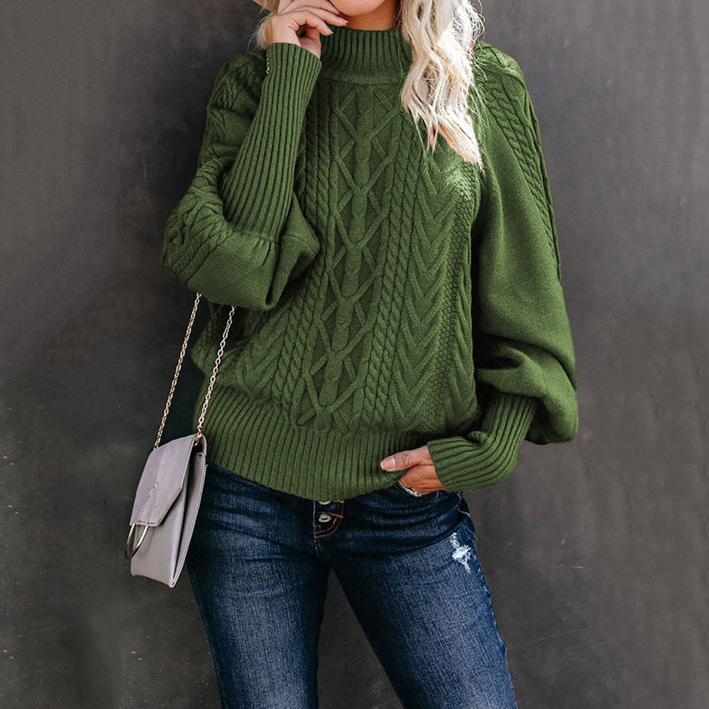Women's Cozy Loose Knit Long Sleeve Crewneck Pullover Sweater