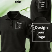 Customizable Men's Polo Shirt – Front Chest, Left Sleeve, and Back Print Options