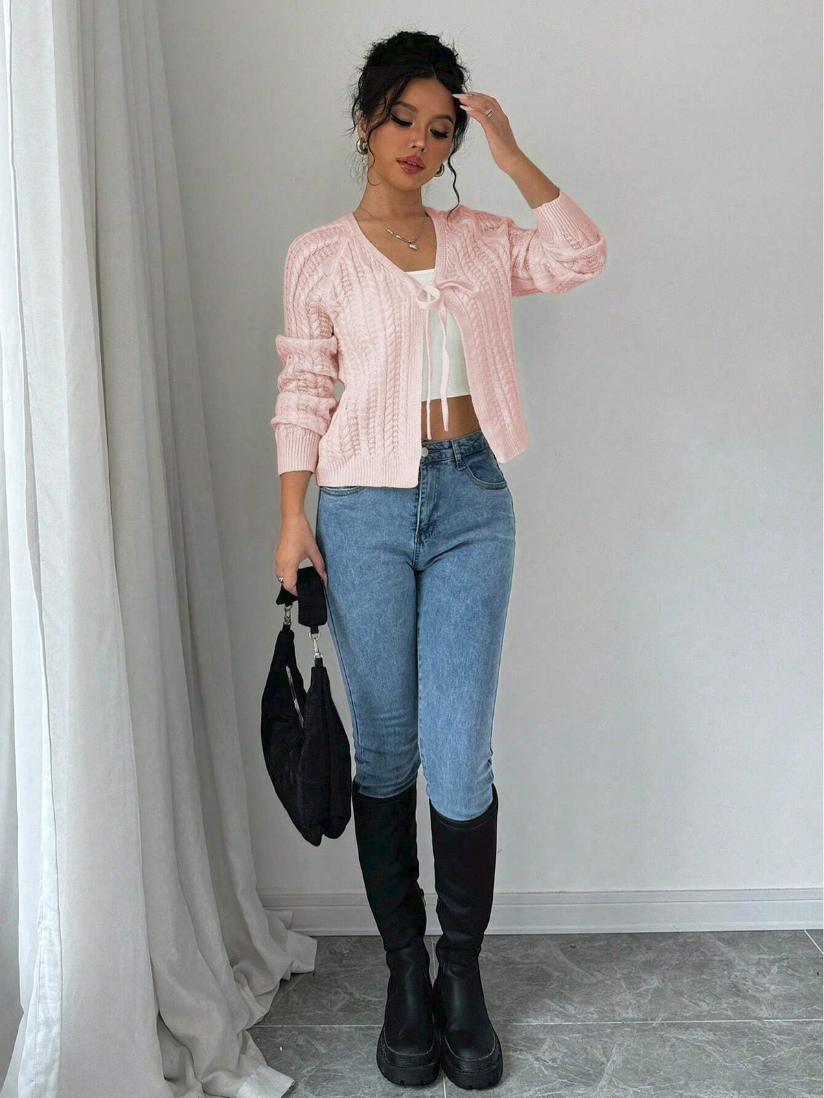 Long Sleeved Knitted Sweater for Women