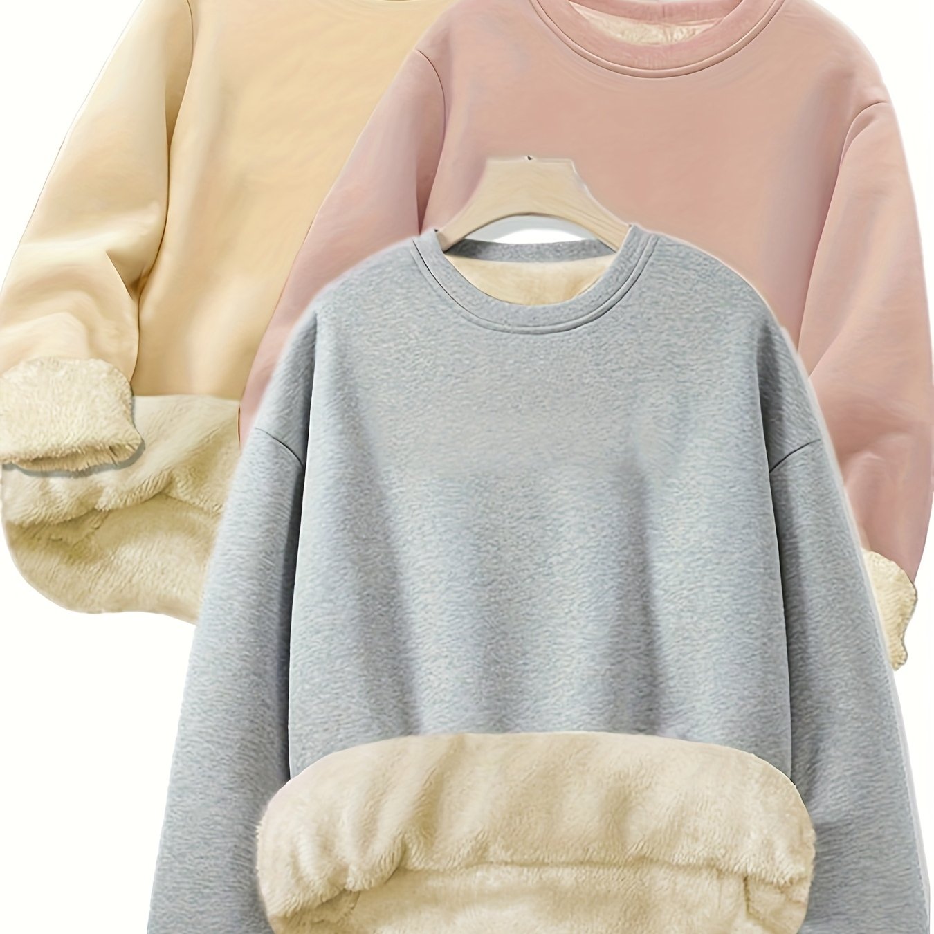 Women's Plus Size Autumn/Winter Pullover Three-Piece Set, Versatile Top