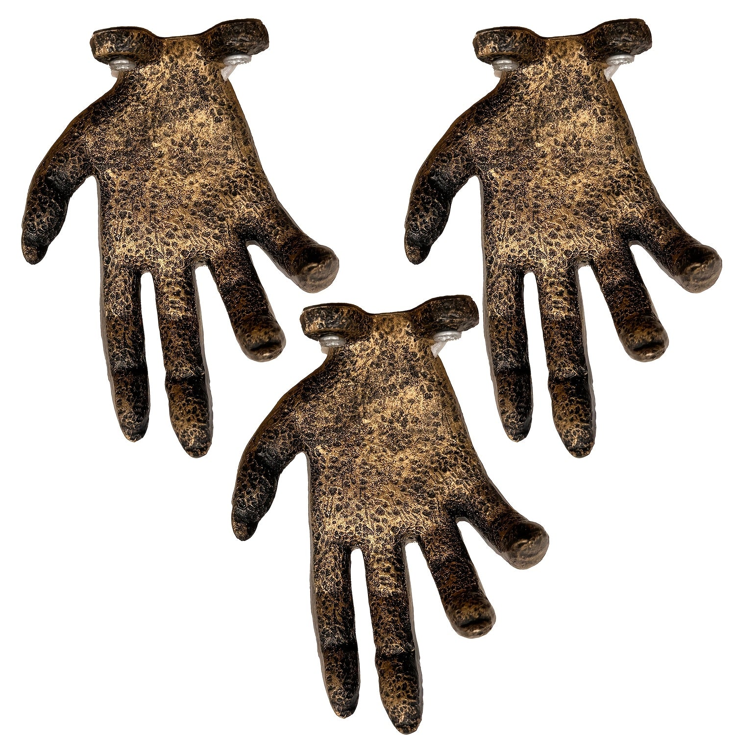 Retro Gothic Cast Iron Hand Wall Hook – Rustic Key and Towel Holder, No‑Drill Hanging Rack for Entryway, Bedroom, Bathroom