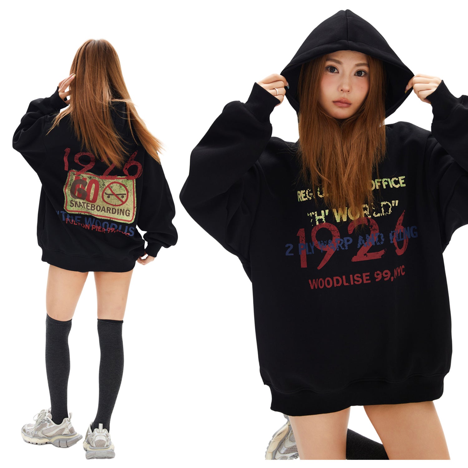 Women's Retro Thickened Hooded Sweatshirt