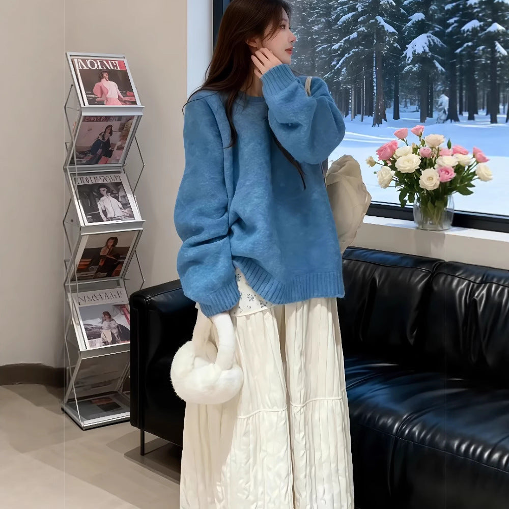Retro Korean Style Relaxed-fit Sweater