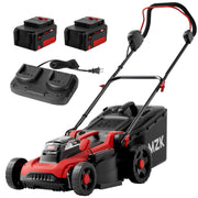 40V 16‑Inch Cordless Electric Lawn Mower – Brushless Motor, 5‑Position Height Adjustment, Includes Two 4.0 Ah Batteries and Charger