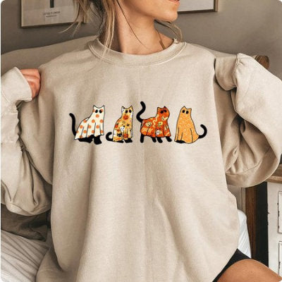 Funny Halloween Evil Pumpkin Head Hoodie Party Sweater