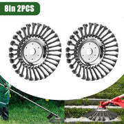 8-inch Steel Wire Rotating Lawn Mower Blades, Available in Packs of 1, 2 or 3, Suitable for Lawnmowers; Ideal for Removing Weeds, Moss, Grass and Rust; the Perfect Choice for Gardening and Lawnmower Use