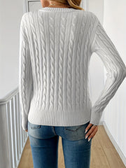 Solid Color Crew Neck Pullover Sweater