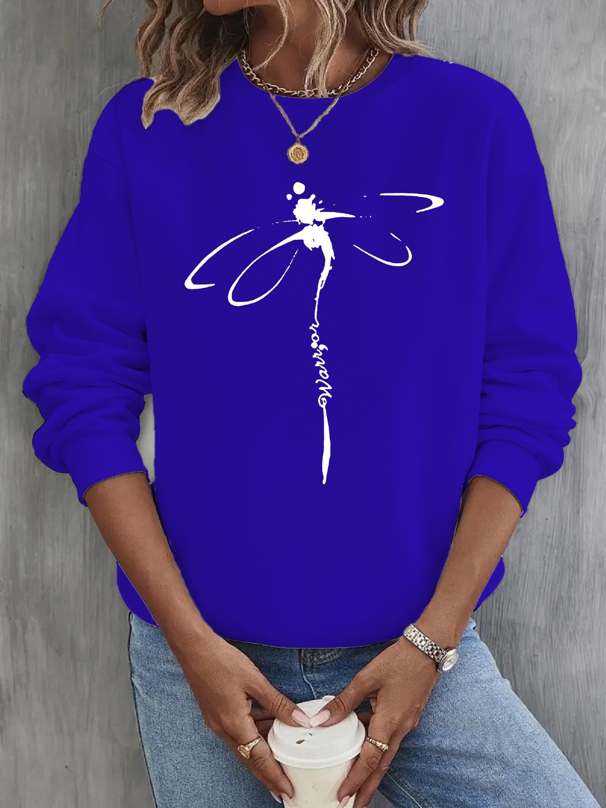 Women's 3D Printed Long Sleeve Casual Fashion Sweater