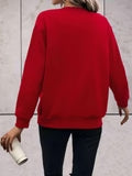Plus Size Heart Leopard Print Chenille Sweater