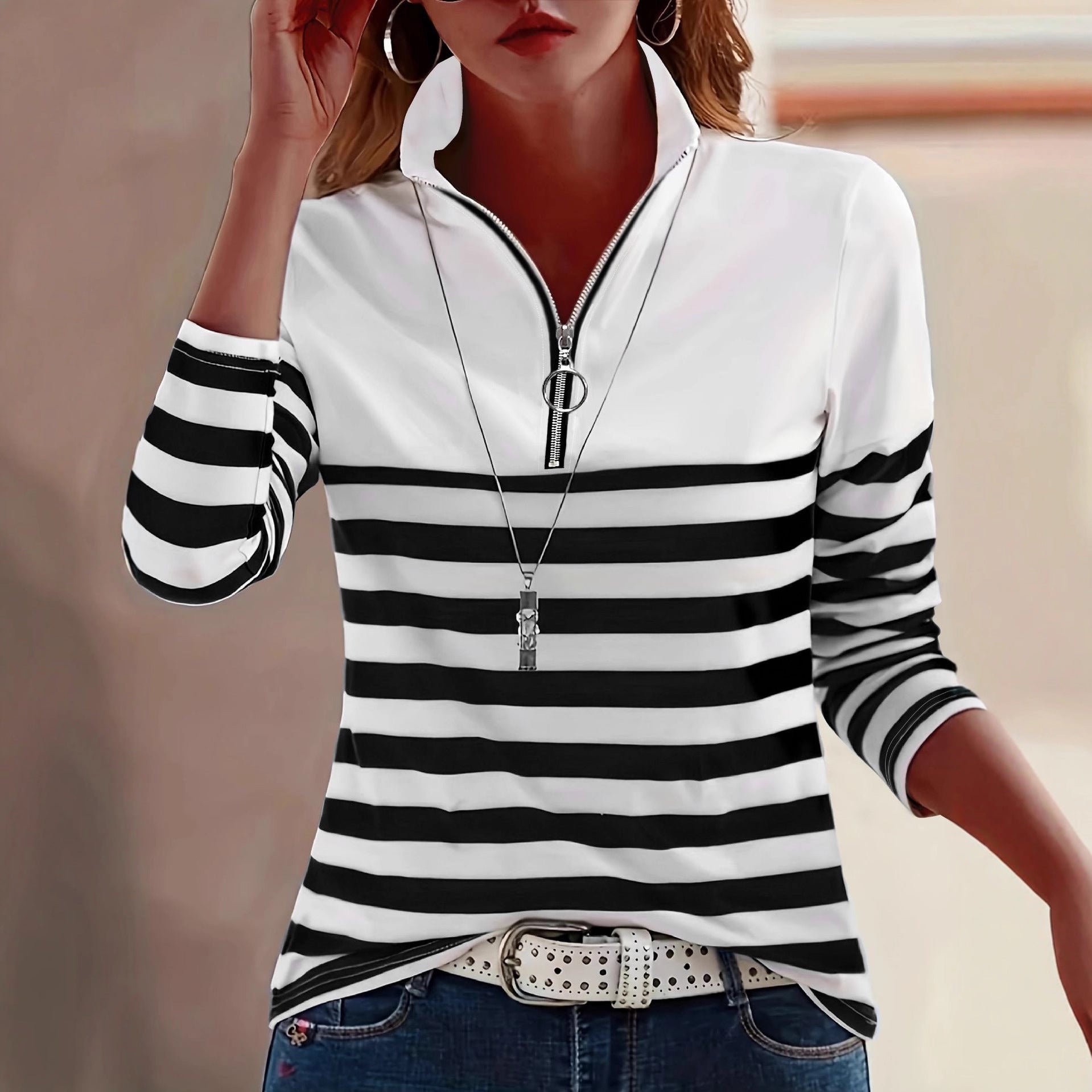 Versatile Striped Long Sleeve Tee – Perfect Layering Top