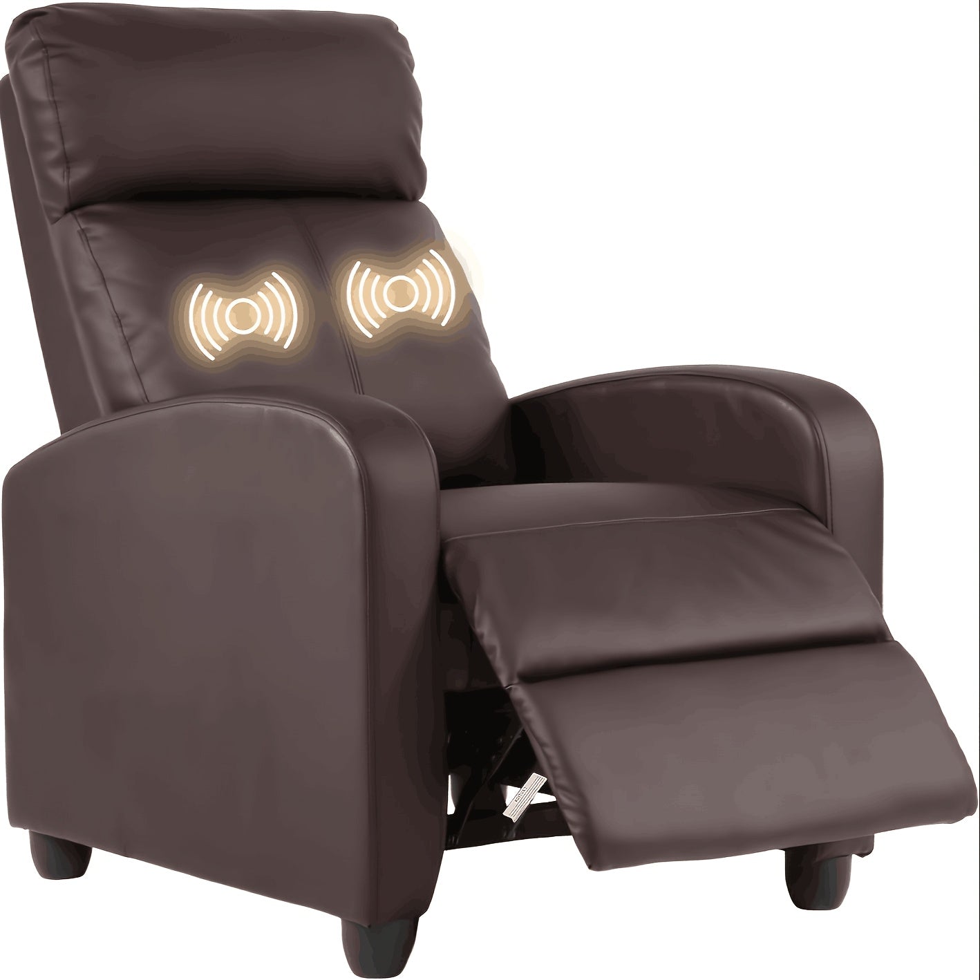 Breathable PU Leather Recliner Chair with Massage and Footrest – Single Small Sofa