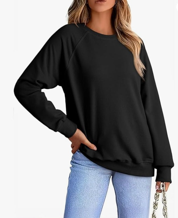 Women's Cozy Round-Neck Loose Casual Pullover Sweater