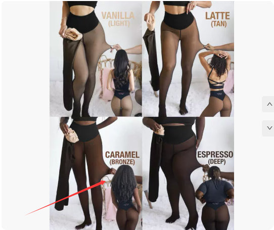 Winter Warm Translucent Fleece-Lined Shaping Leggings