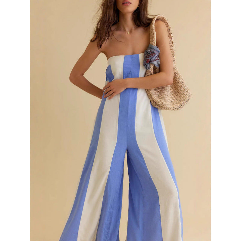 Fashion Top Wide-leg Pants Jumpsuit Women