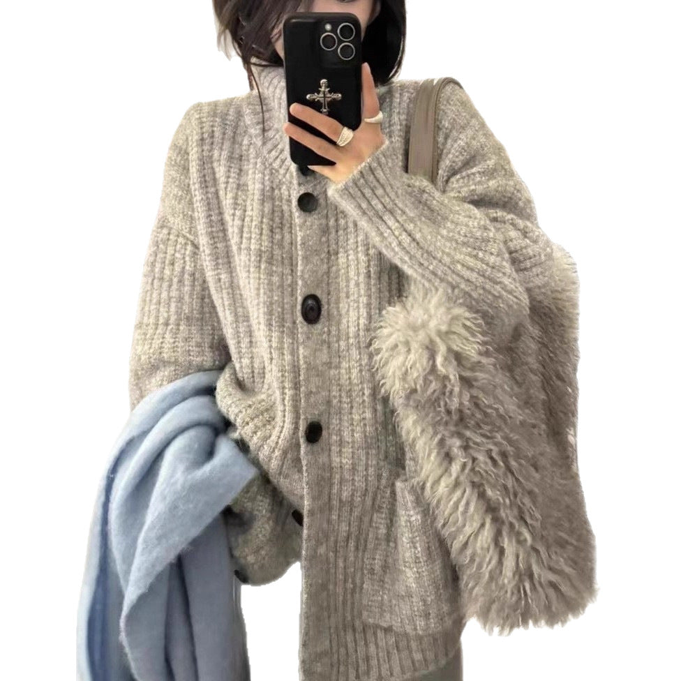 Womens Loose-fittingsoft and Cozy Knit Top