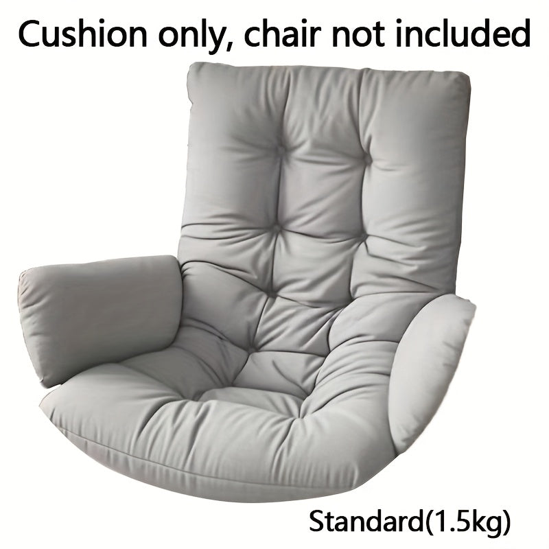 Velvet Hanging Basket Chair Cushion, Egg-Shaped Rocking Chair Pad, Seat Cushion Only (Chair Not Included), for Indoor Balcony Living Room Bedroom Garden Decoration, Adult Relaxation