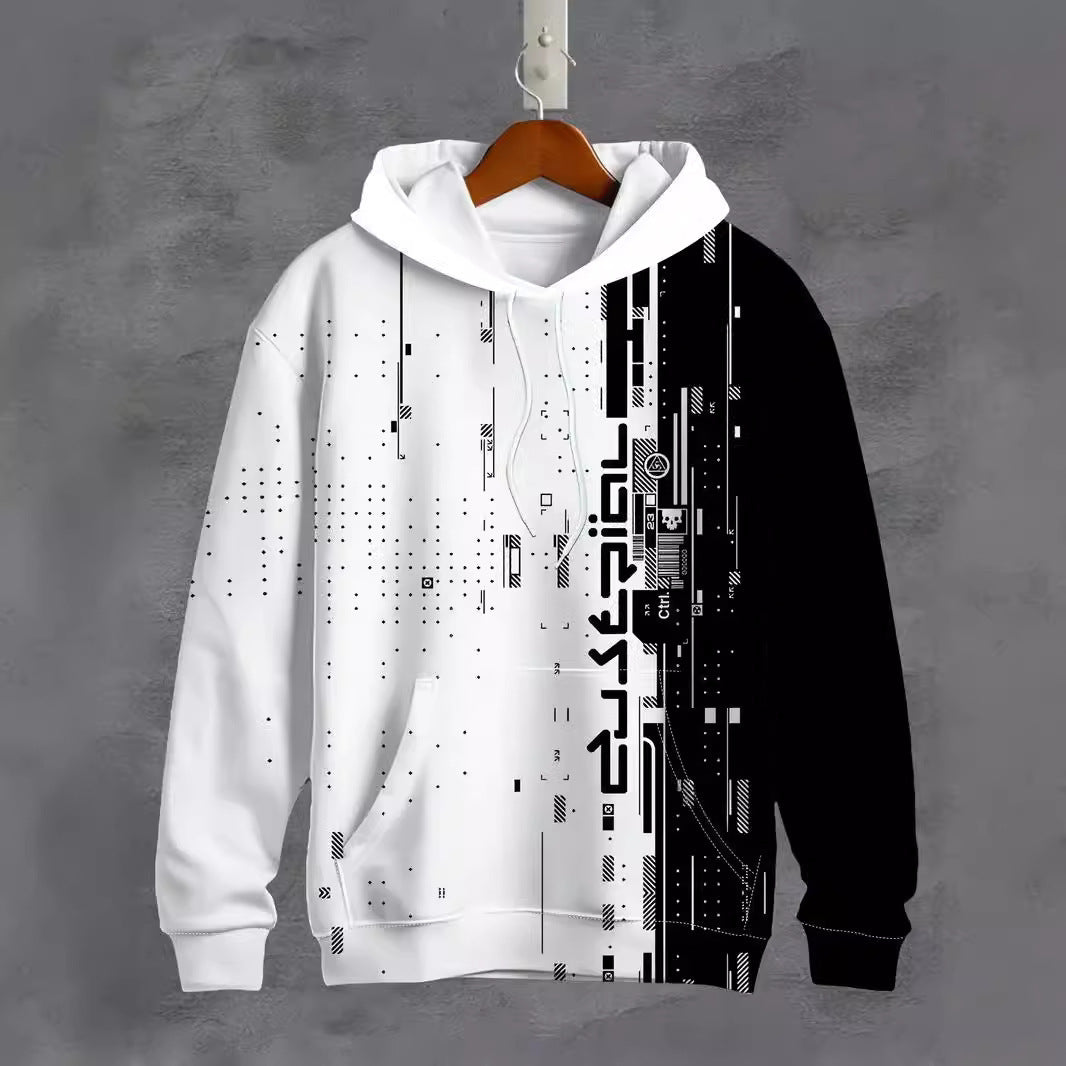 Chic Color Block Hooded Sweatshirt for Women