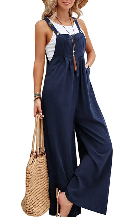 Chic Women's Long Jumpsuit - Elegant & Comfortable