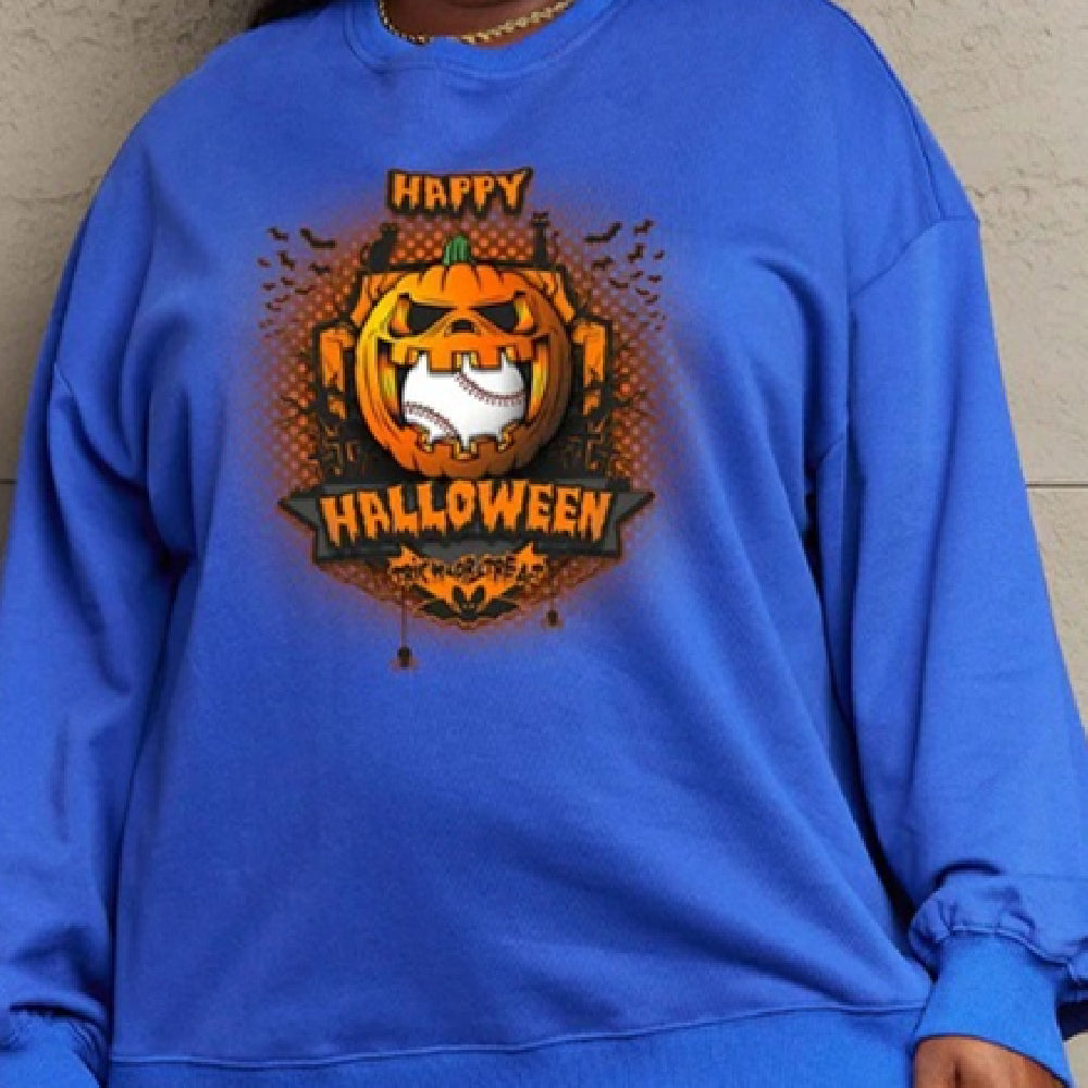 Women's Printed Long Sleeve Loose Sweatshirt