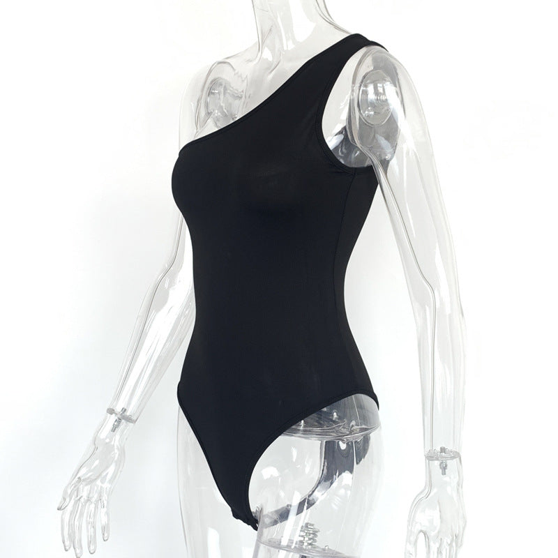 Sleeveless Off-Shoulder Bodycon Jumpsuit