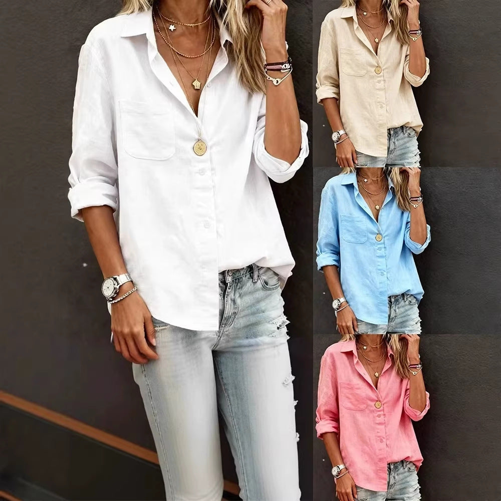 Cardigan Multi Color Cotton Top Shirt