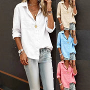 Cardigan Multi Color Cotton Top Shirt