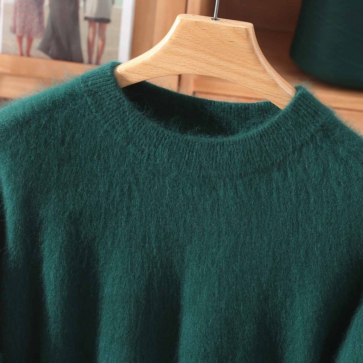Half Height Round Neck Mink Fleece Fashionable Soft and Versatile Women's Fleece Sweater