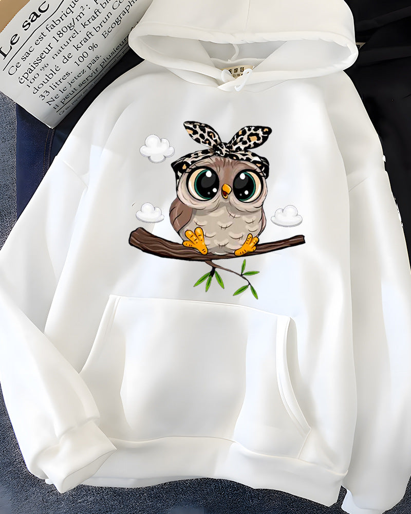 Cute Cartoon Hooded Sweatshirt for Women - Cozy & Casual