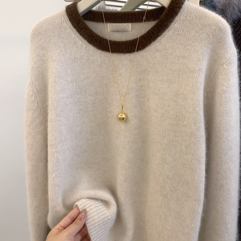 Idle Style Soft Glutinous Inner Wear Base Knitwear Top